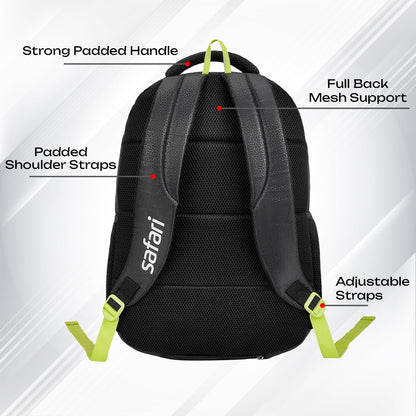 SAFARI Triplex 7 Armor Base, File holder, Rain Cover Backpack-37 L