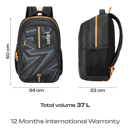 SAFARI Triplex 6 Armor Base, File holder, Rain Cover Backpack -37 L