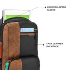 Gear Vintage 4 19"/29L Anti Theft Faux Leather  4 Compartment Laptop Backpack /Casual Backpack College Bag For Men/Women