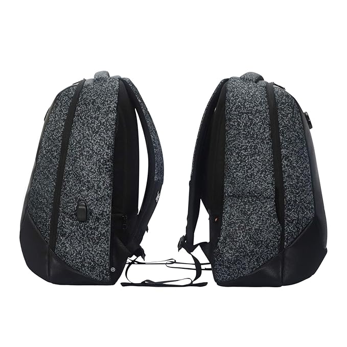 Arctic Fox Alarm Zipper System | Anti-Theft Backpack with USB Charging Port | 15.5 Inch Laptop Bag (Glitch Black-35L)