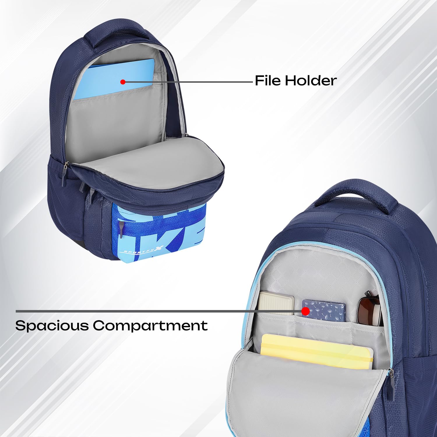 SAFARI BONUS 6 Freebie pencil pouch, Rain Cover Backpack  -37 L-(Blue)