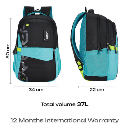 SAFARI Bonus 8 School & College Backpack-37 L  (Black)