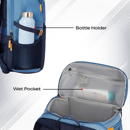 SAFARI Quest 3 Laptop Backpack-45 L (Blue)