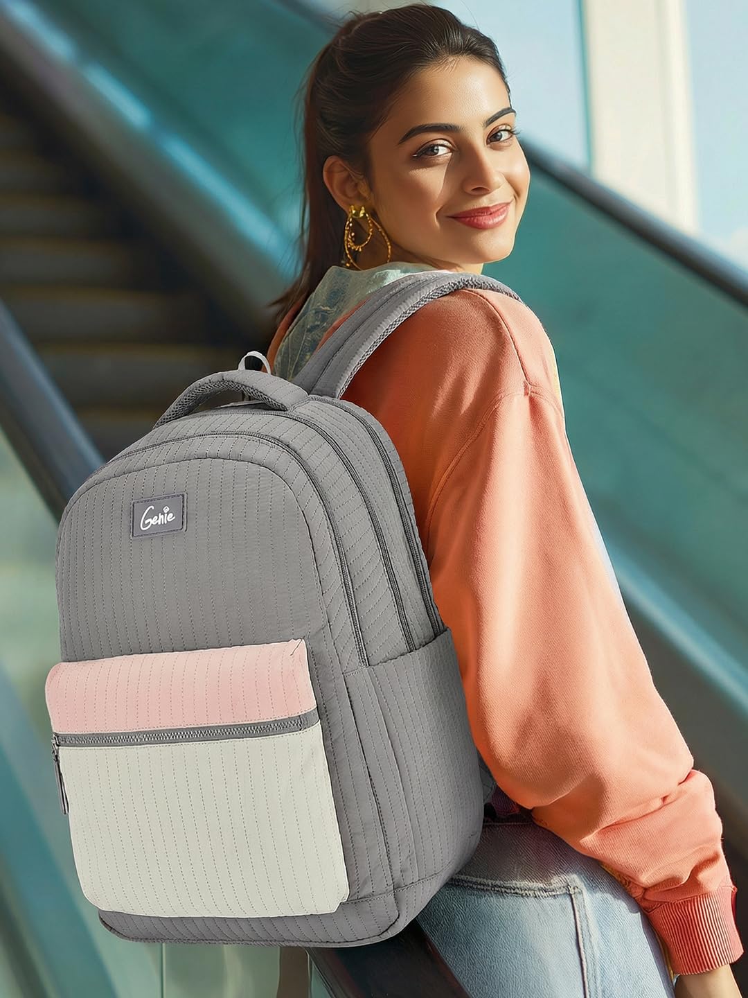 Genie Snuggle  Backpack For Girls |19 Inch-36 Litres