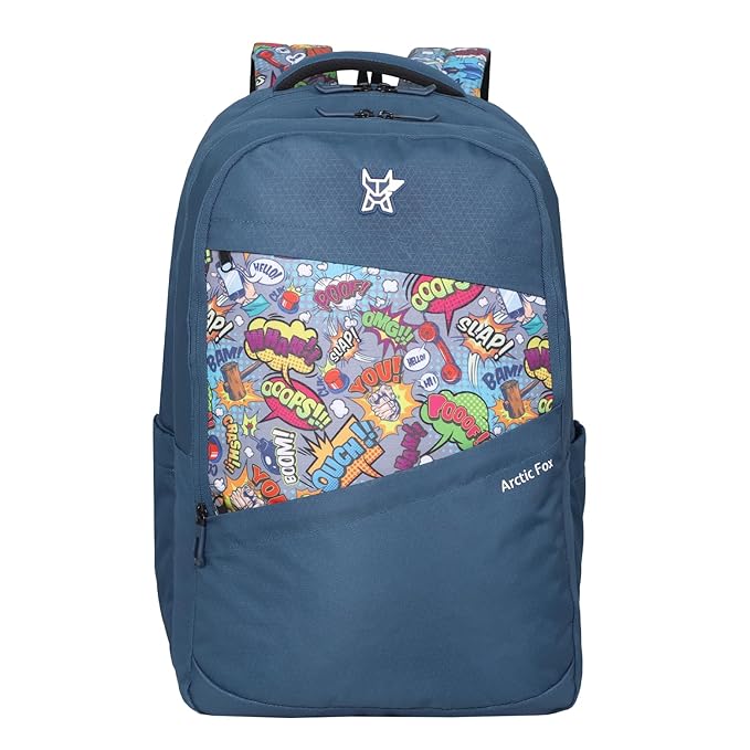 Arctic Fox Buffoon  15.6 inch Laptop Backpack for Men and Women -37 Liters (Dark denim)