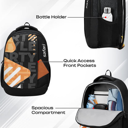 SAFARI Duplex 5 Armor Base, File holder, Rain Cover Backpack -32 L (Black)