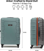 Uppercase Arbor Large Hardsided Trolley Bag, Scratch proof Surface, Combination Lock Check-in Suitcase 8 Wheels