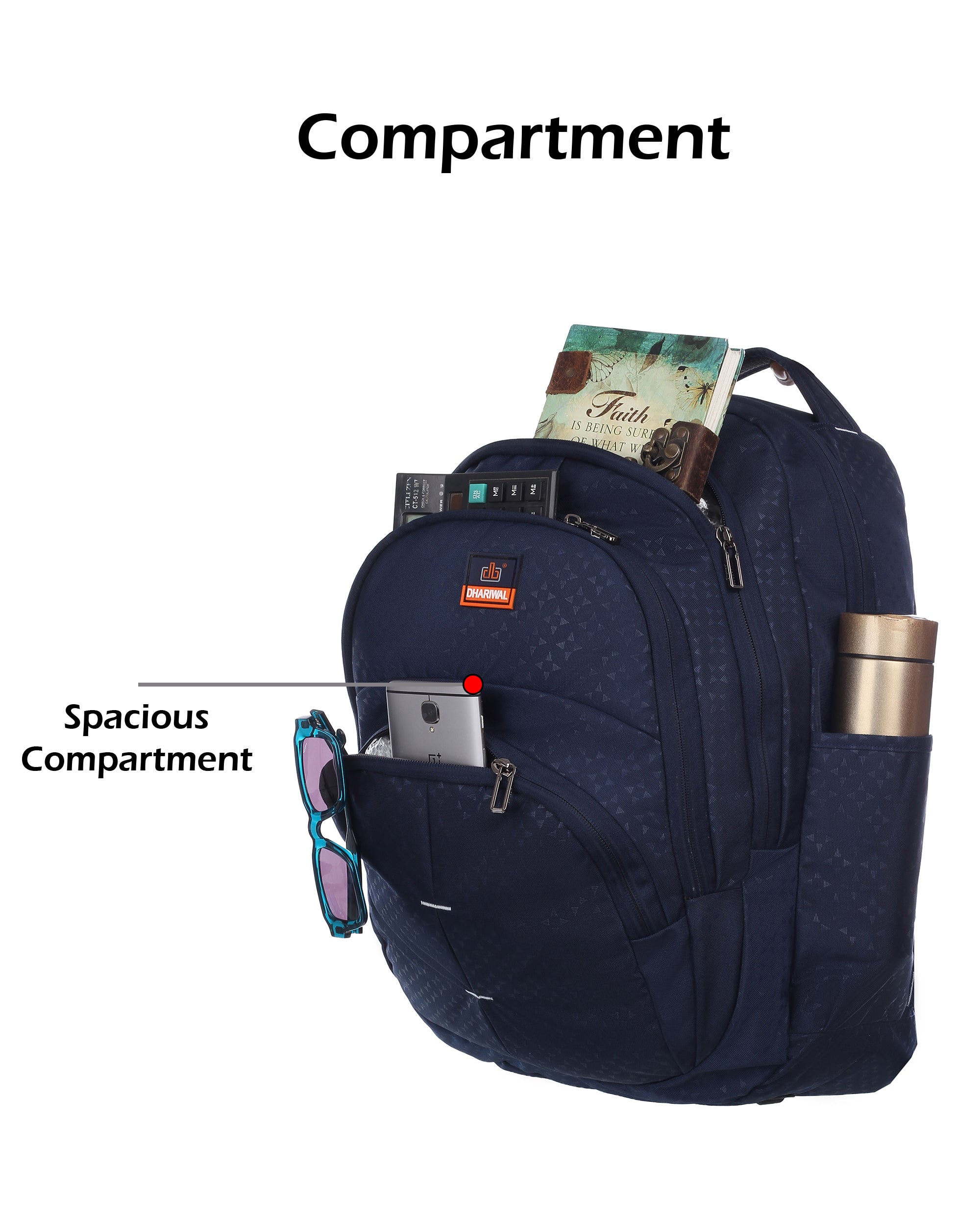 Dhariwal 35L LB-112 Unisex Backpack | Laptop compartment | Strong & Lightweight