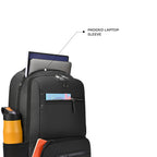 Gear Quantum 3 18"/29L Antitheft Large Faux Leather Laptop backpack with Raincover /Travel /College Bag For Men/Women