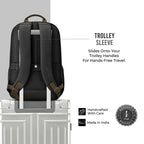 Gear Compact 17.5" Faux Leather Water resistant Laptop | Travel Backpack | Casual Backpack for men/women