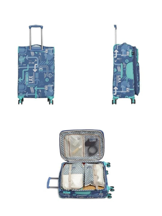 Uppercase JFK Plus Cabin Eco Soft Trolley Bag, Dust Resistant Luggage Made of Sustainable Material, 8 Wheel Trolley Bag with TSA Lock,Travel Suitcase for Men & Women (Red)