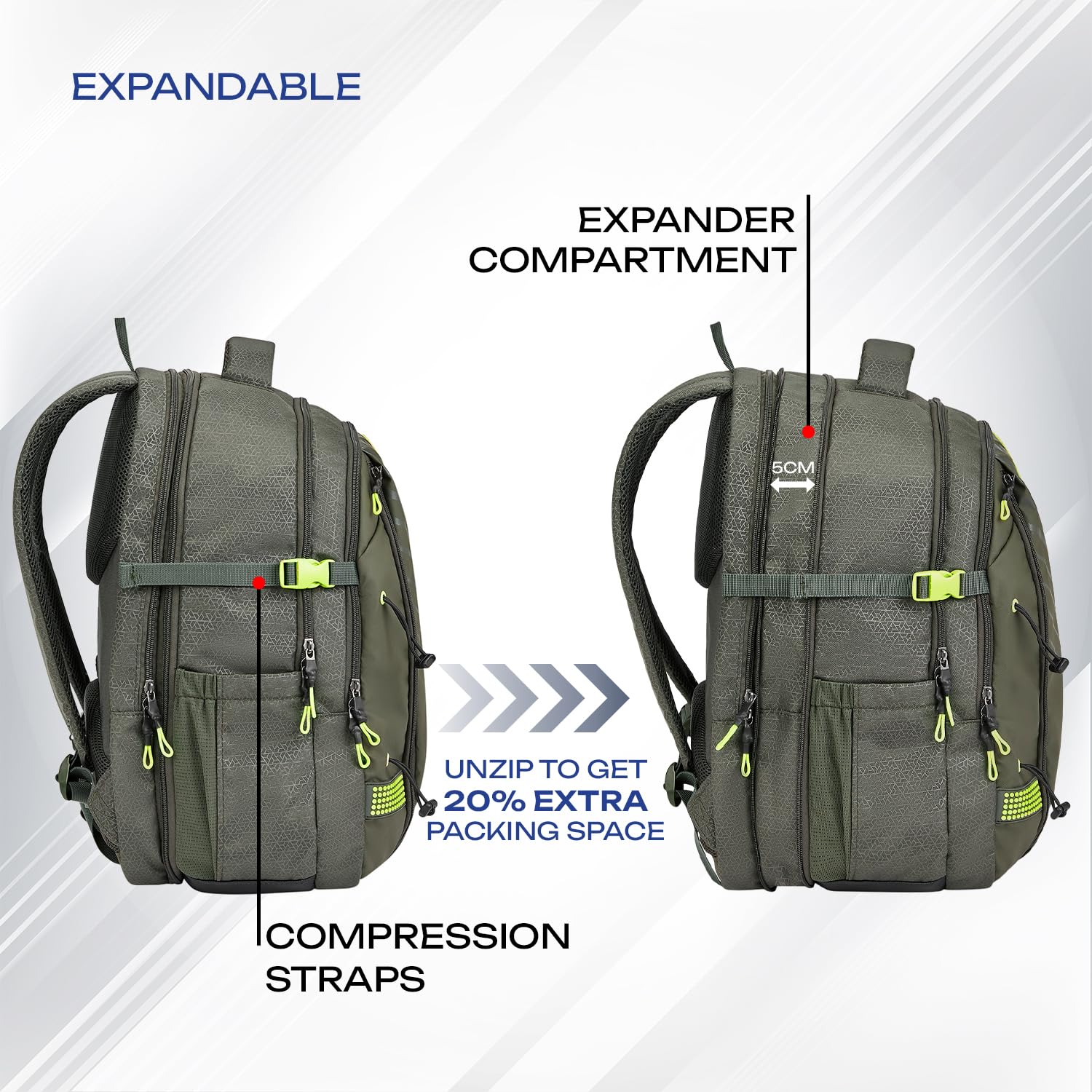 SAFARI Expand 18  Laptop Backpack -43 L (Black)
