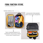 Gear Turbo 21"/45L Large Anti theft Laptop Backpack with Raincover | Backpack | Briefcase | Travel Bag For Men/Women (Black - Grey)