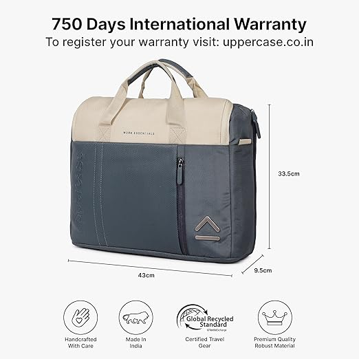 Uppercase 14L Omega 02 Professional Laptop Messenger Bag | upto 15.6''| 3x More Water Resistant