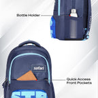SAFARI BONUS 6 Freebie pencil pouch, Rain Cover Backpack  -37 L-(Blue)
