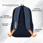 SAFARI Quadro 7 - File holder, 4 Compartment, Rain Cover Backpack -43 L