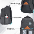 SAFARI Quadro 7 - File holder, 4 Compartment, Rain Cover Backpack -43 L