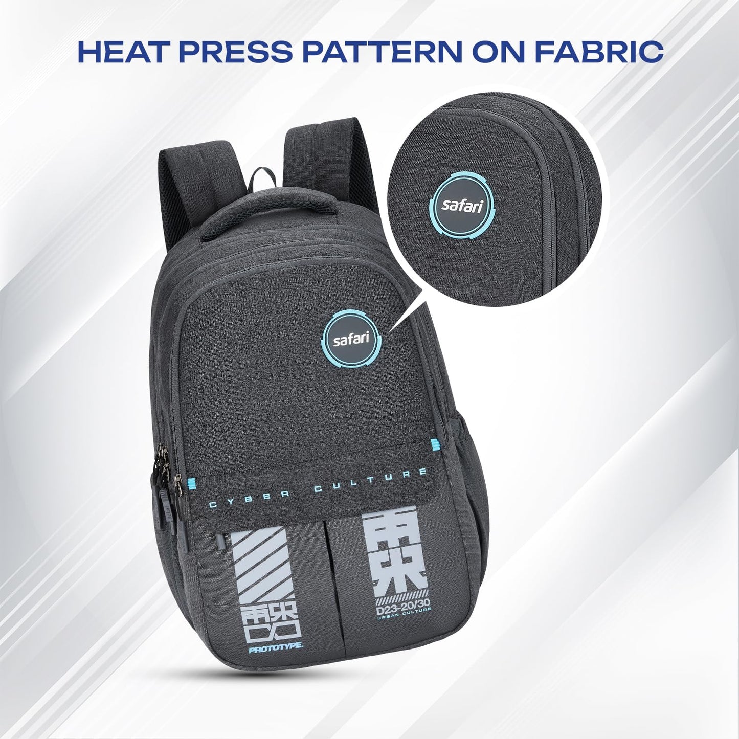 SAFARI Quadro 7 - File holder, 4 Compartment, Rain Cover Backpack -43 L