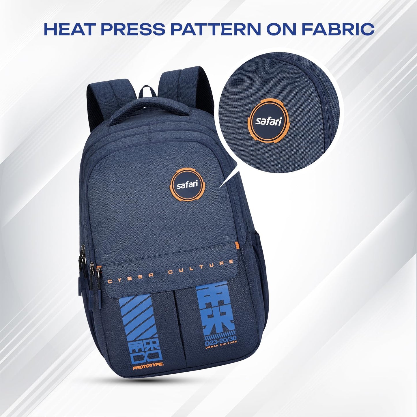 SAFARI Quadro 7 - File holder, 4 Compartment, Rain Cover Backpack -43 L