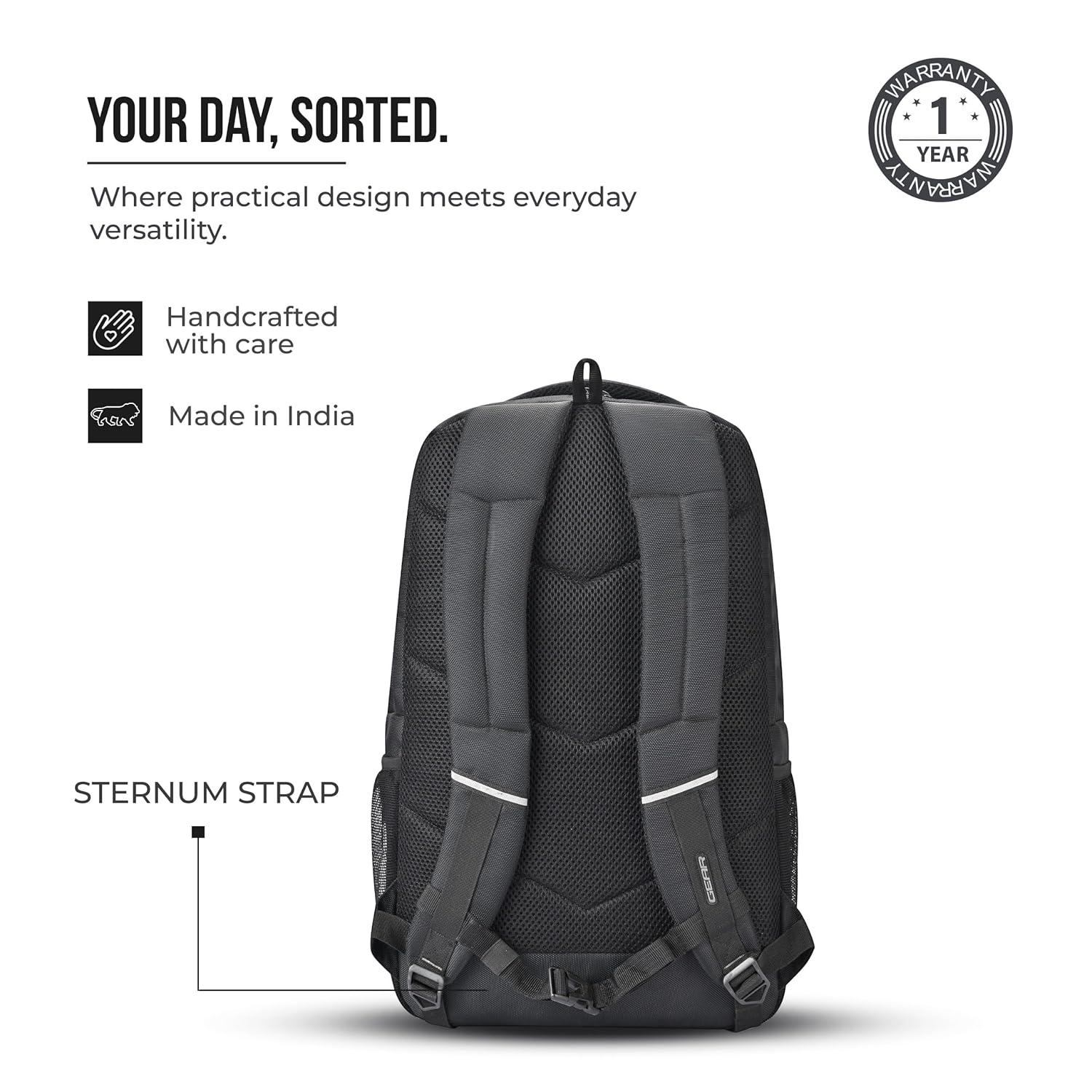 Gear Aspire 19”/30L Laptop Backpack | Casual Backpack | Travel Backpack | College Bag For Men/Women (Black)