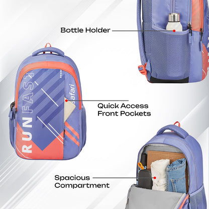 SAFARI Triplex 7 Armor Base, File holder, Rain Cover Backpack-37 L