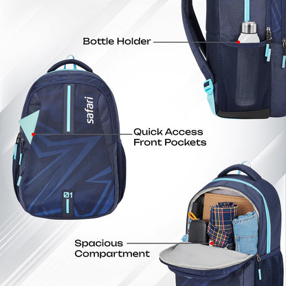 SAFARI Triplex 6 Armor Base, File holder, Rain Cover Backpack -37 L