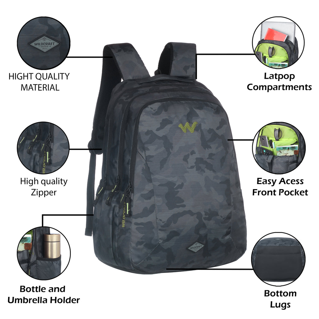 Wildcraft Atlas 45 LP Laptop Backpack For Men & Women