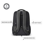 Gear Quantum 3 18"/29L Antitheft Large Faux Leather Laptop backpack with Raincover /Travel /College Bag For Men/Women