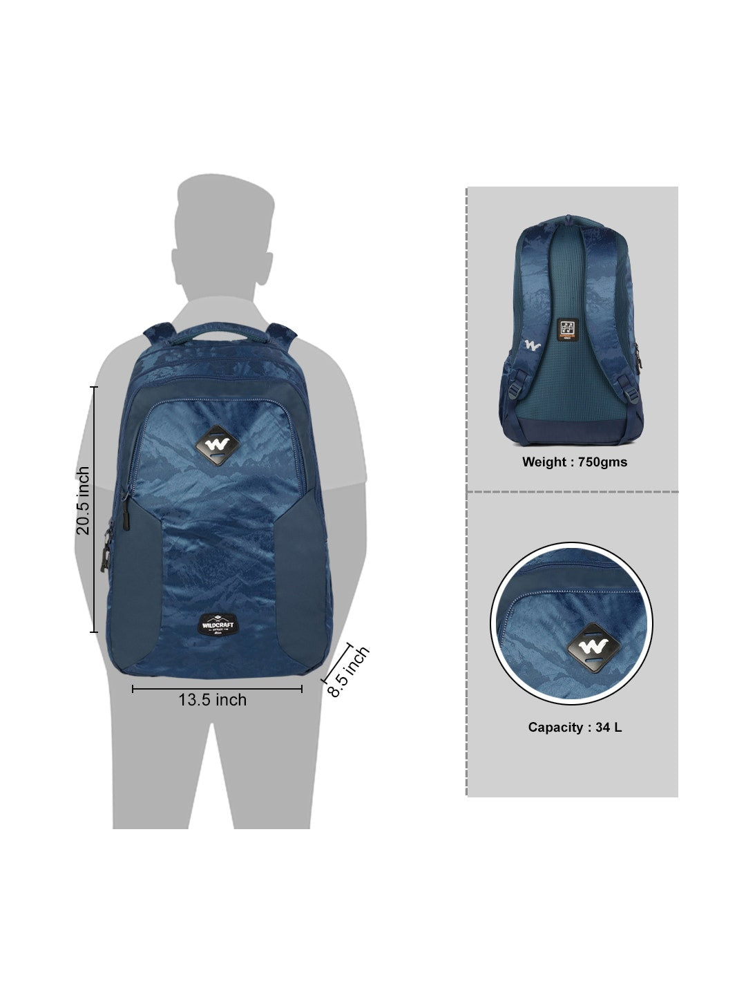 Wildcraft Dapper 3.0  Backpack WC-12169
