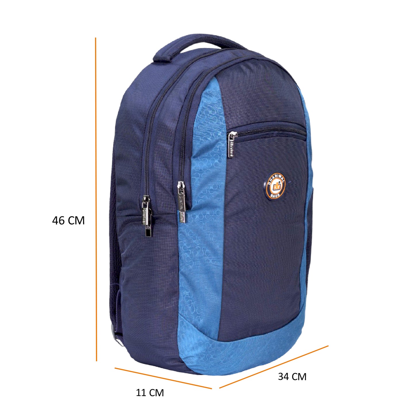 Dhariwal Unisex Dual Compartment Laptop Backpack With Back Air Flow Cushion 18L LB-109