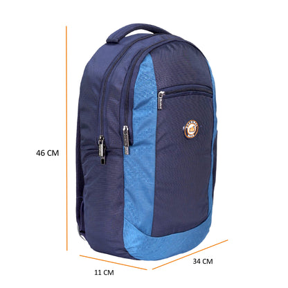 Dhariwal Unisex Dual Compartment Laptop Backpack With Back Air Flow Cushion 18L LB-109