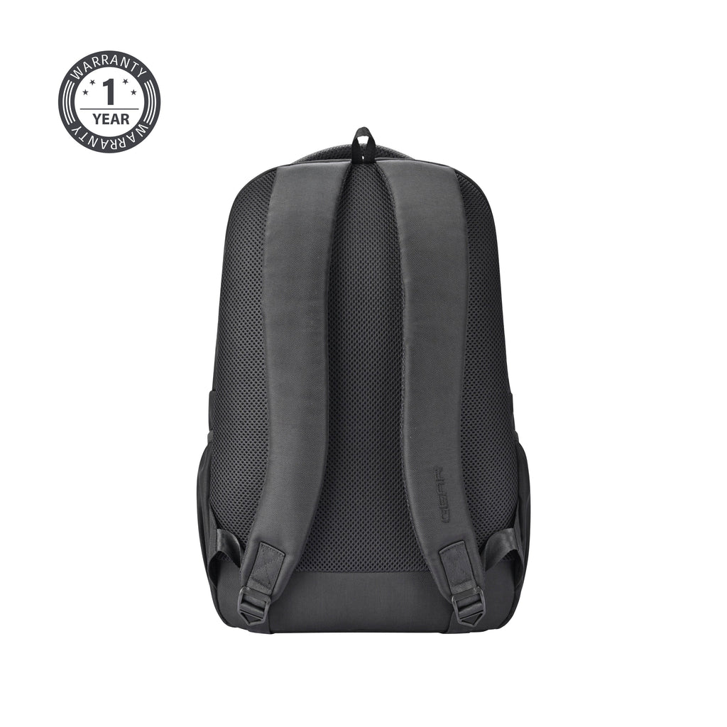 Gear Aspire 3 Faux Leather 17"/25L laptop /Travel /College Bag For Men/Women (Black-Black)