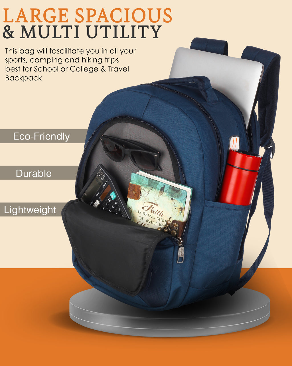 Dhariwal 28L BP-205 Travel/School/College/Office/Running Staff Bag For Men & Women