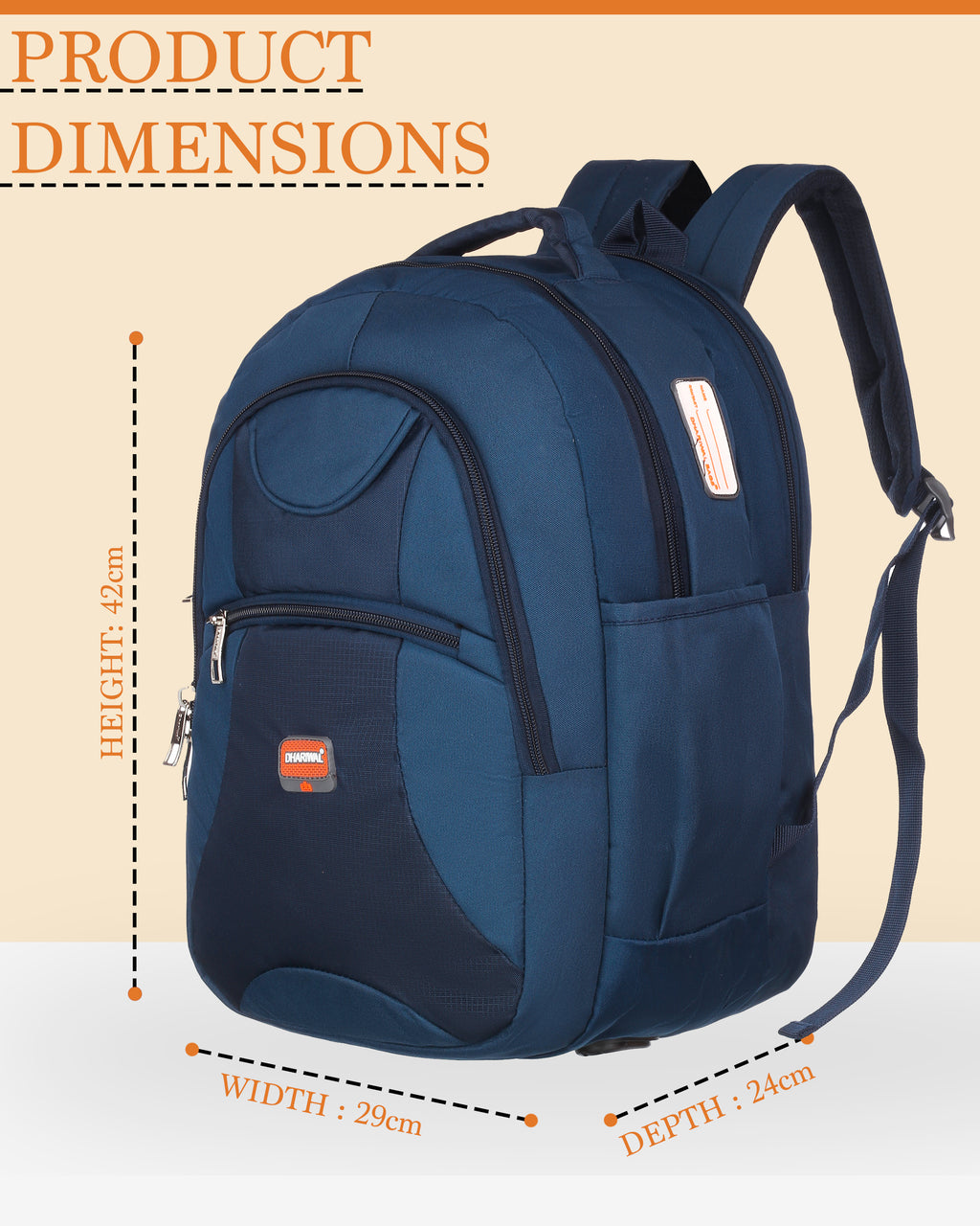 Dhariwal 28L BP-205 Travel/School/College/Office/Running Staff Bag For Men & Women