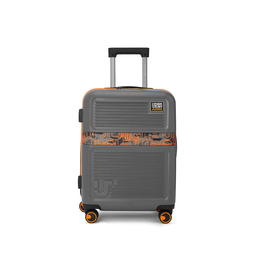 Urban Jungle by Safari Hard Premium Spinner Trolley Suitcase with Wheels TSA Lock Dark Grey Small/55cm