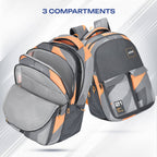 SAFARI Bonus 5 -Freebie pencil pouch, Rain Cover Backpack -37 L (Grey)
