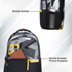 SAFARI Bonus 7  Freebie pencil pouch, Rain Cover Backpack -37 L (Black)