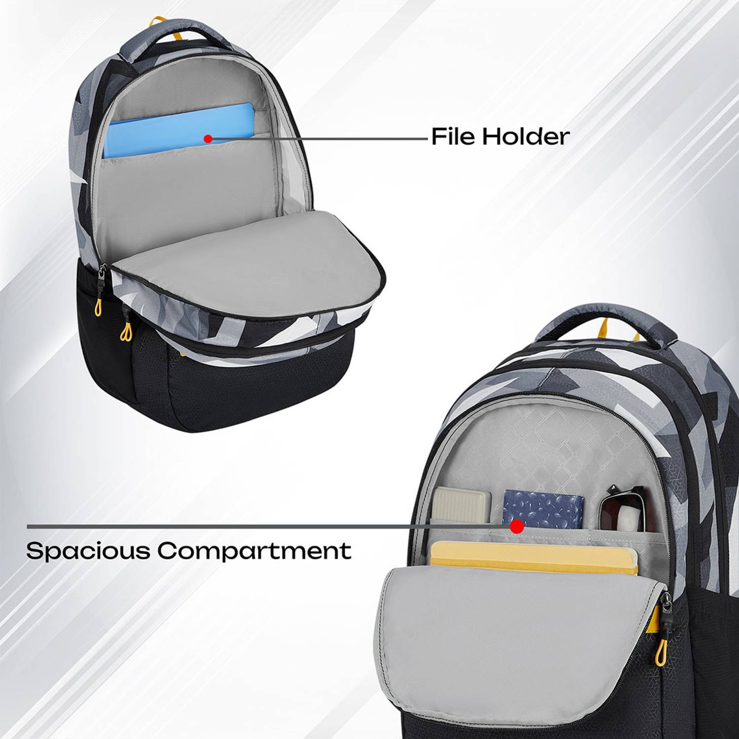 SAFARI Bonus 7  Freebie pencil pouch, Rain Cover Backpack -37 L (Black)