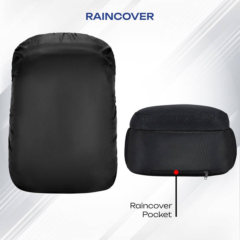 SAFARI Bonus 7  Freebie pencil pouch, Rain Cover Backpack -37 L (Black)