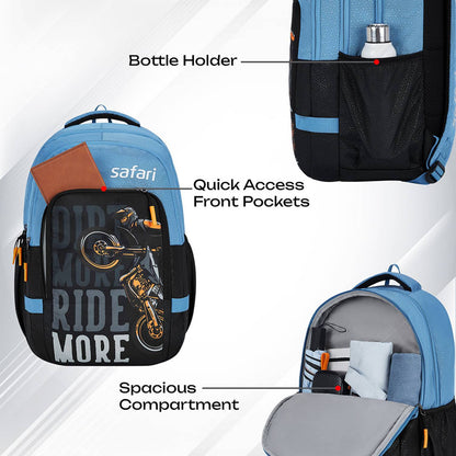 SAFARI Triplex 5 Armor Base,File holder, Rain Cover Backpack-37 L