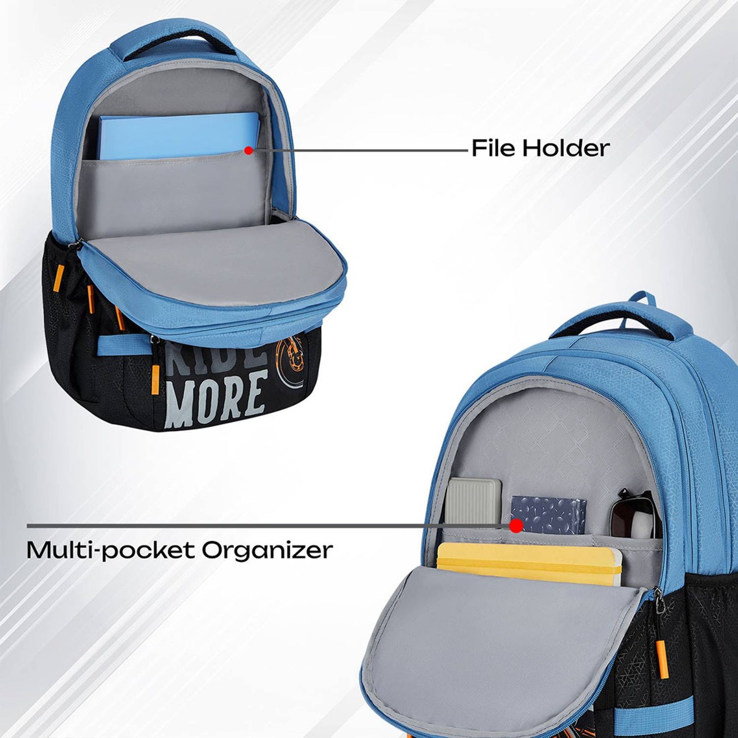 SAFARI Triplex 5 Armor Base,File holder, Rain Cover Backpack-37 L