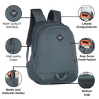 Wildcraft Atlas 35 Nylon backpack Ideal for school, college, office & travel bag for men And women