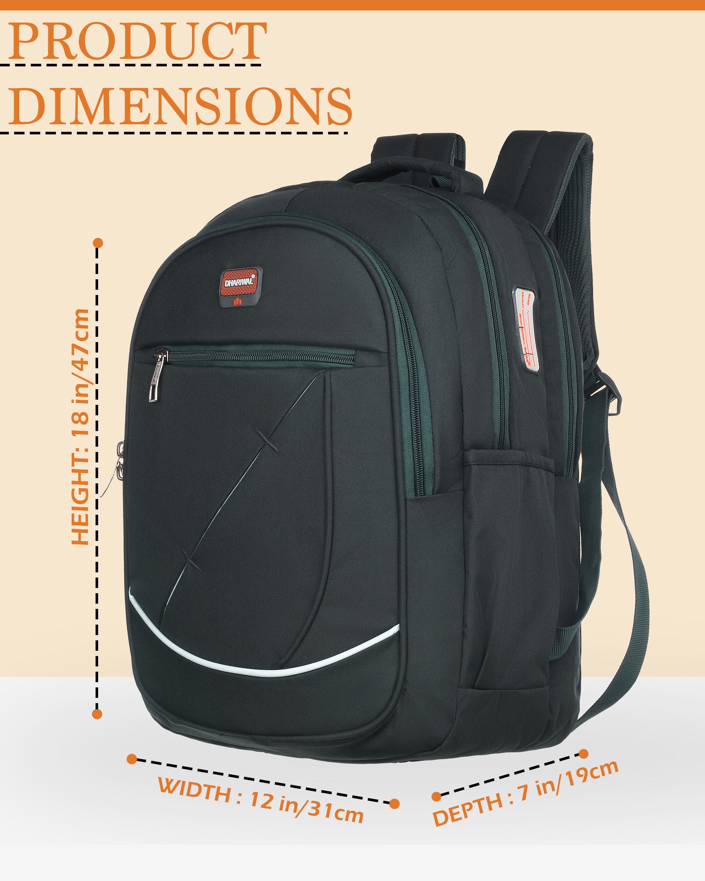 Dhariwal 33L BP-246  Unisex Backpack  Strong & Lightweight | Water-Resistant