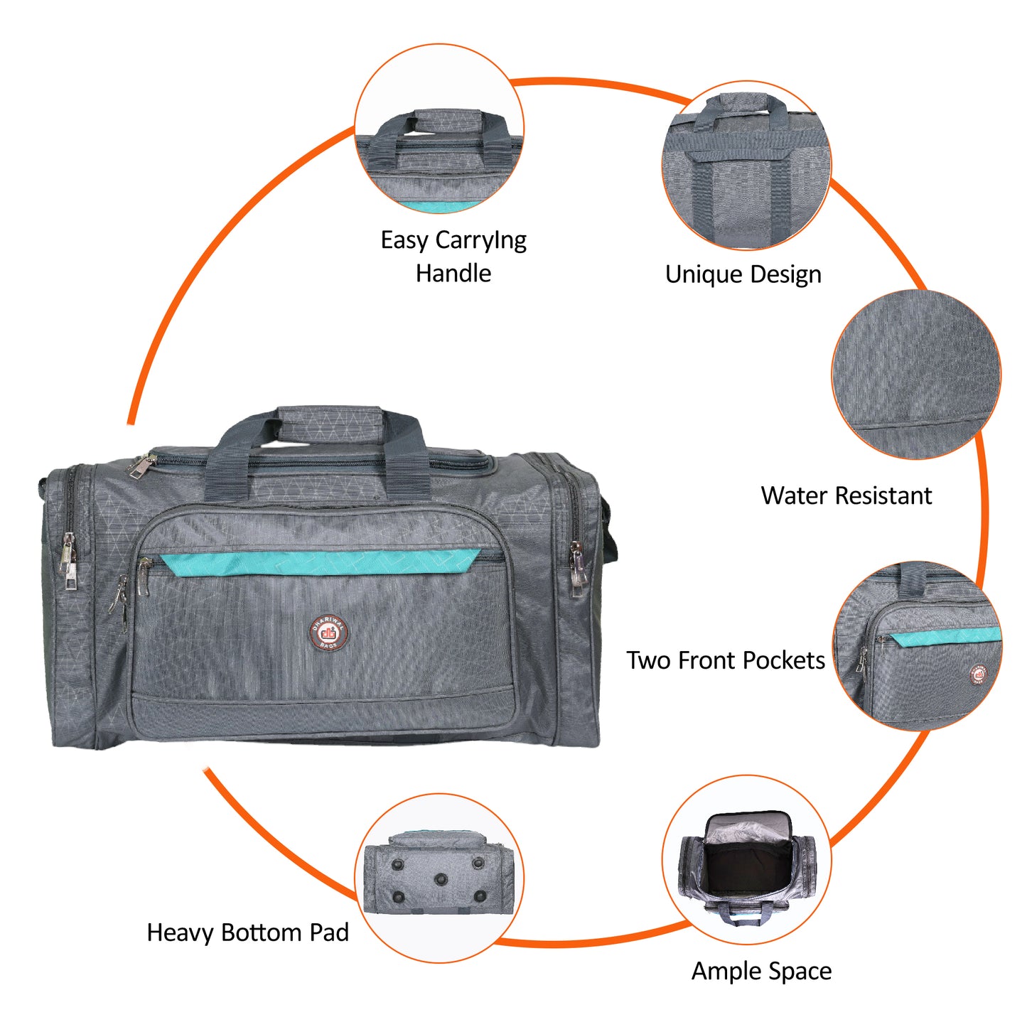 हैंडी ट्रैवलिंग बैग 900 X 900 मैटी 57cm x 30cm x 28 सेमी TRB-504