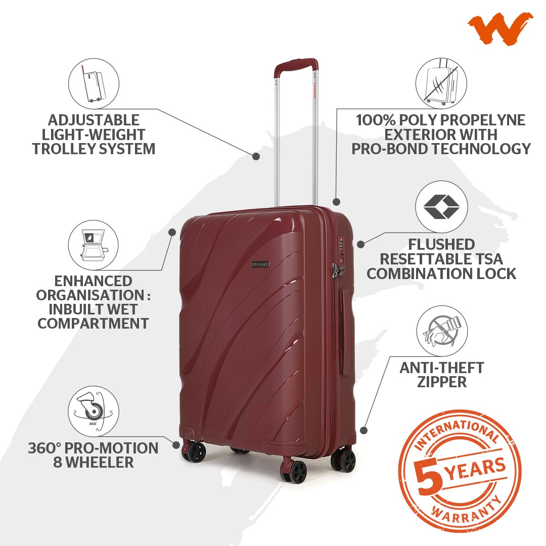 Wildcraft Agena Hard Trolley Suitcase (12430)