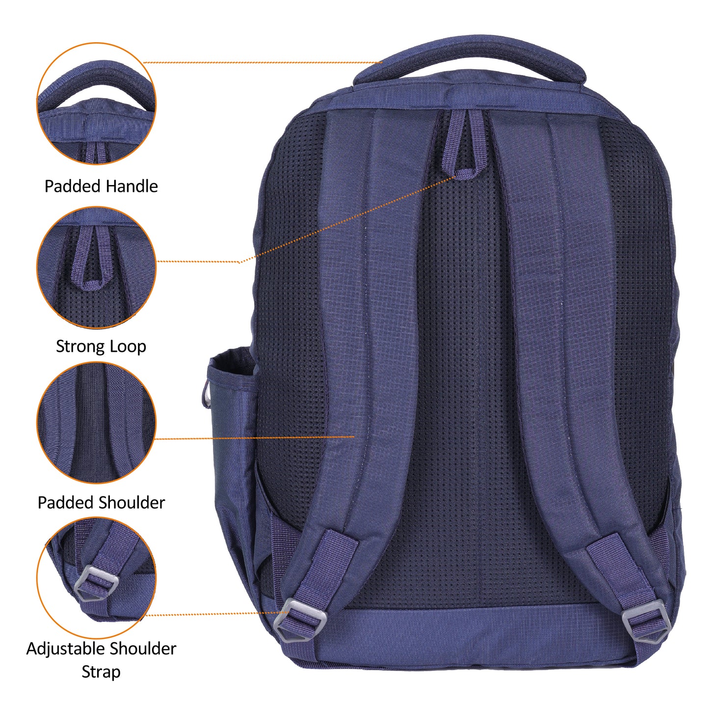 Dhariwal Unisex Dual Compartment Laptop Backpack With Back Air Flow Cushion 18L LB-109