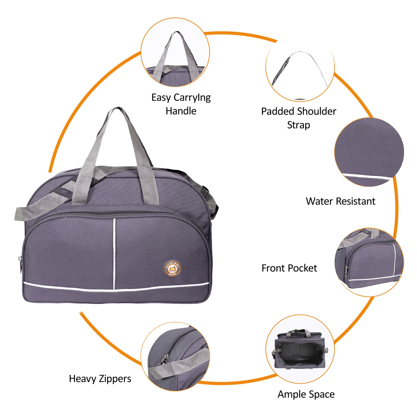 ट्रेवलिंग बैग डी 18" टीआरबी-513 - मीडियम