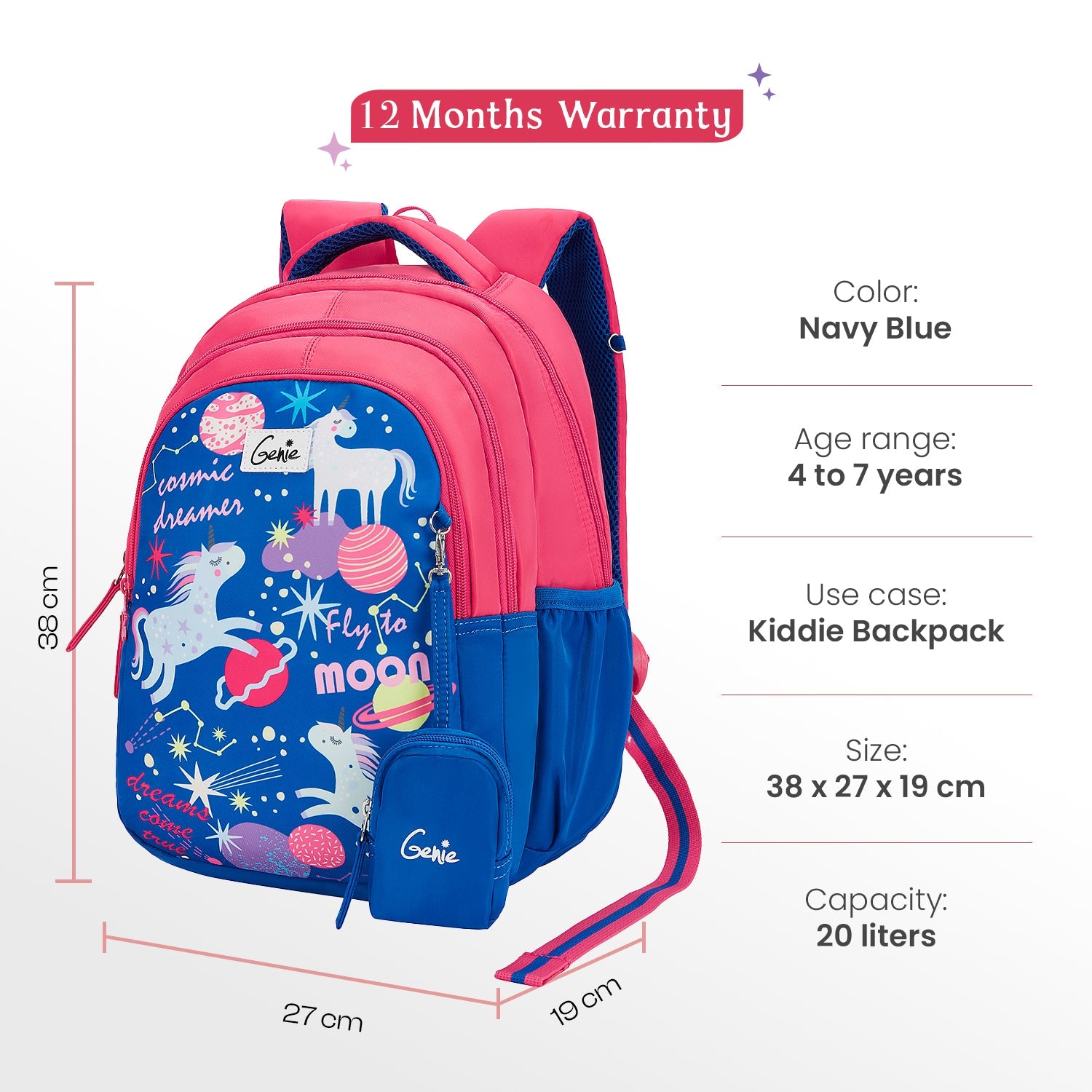 Unicornstar Small Backpack for Kids-20L