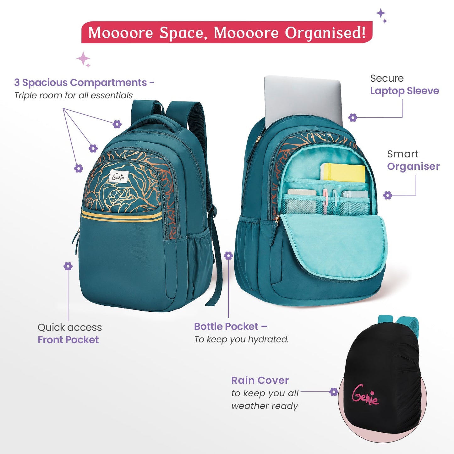 Glow 36L Laptop Backpack With Raincover