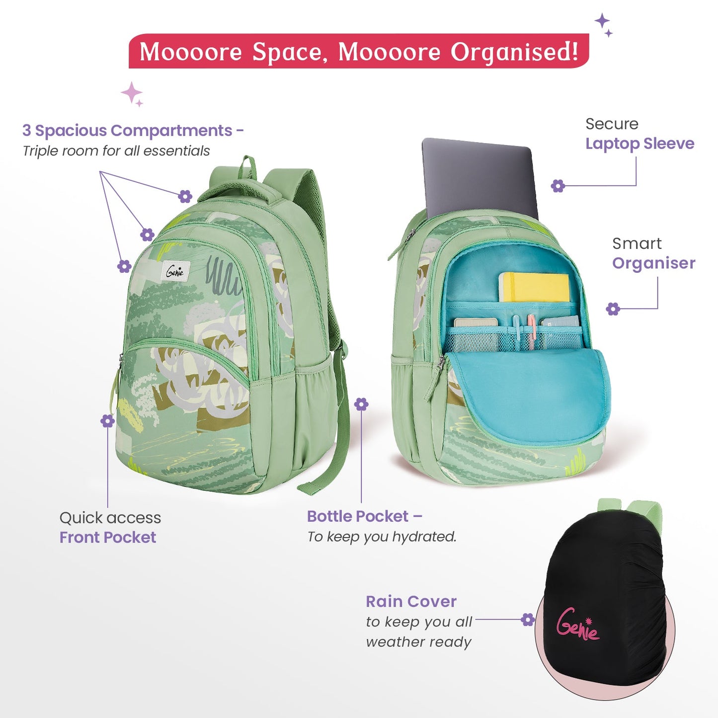 Orchid 36L Laptop Backpack With Raincover